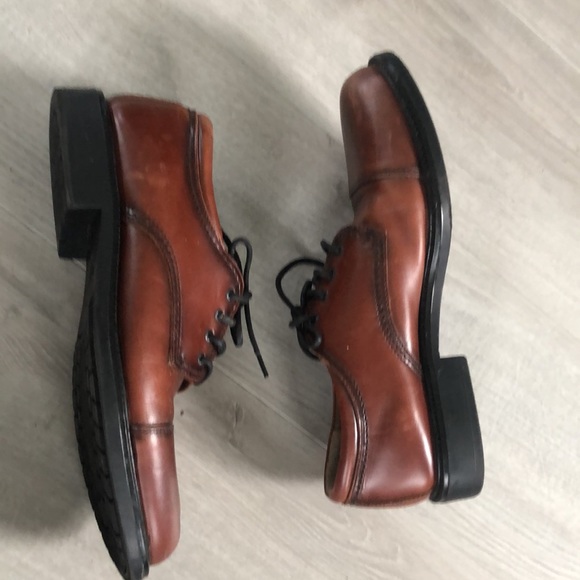 Dockers Brown Leather Cap Toe Shoes - Mens US Size 10.5 - Picture 5 of 14